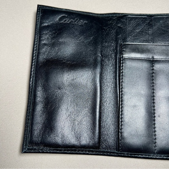 Cartier Super Soft Black Leather Watch Strap Storage Pouch Case Wallet Luxury - Picture 5 of 16
